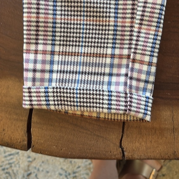 Anthropologie Malcolm Plaid Tapered Trousers/ Size 0 - Picture 2 of 5